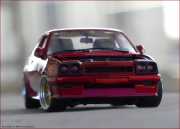 1:18 Opel Manta B 16V Candy Red + Borbet Alufelgen Umbau "EINZELSTÜCK" inkl. Vitrine